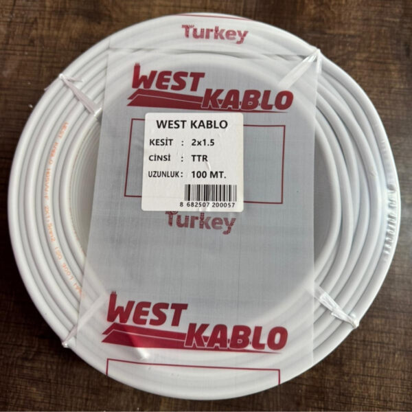 2x1,5 TTR CCA Kablo Beyaz - Görsel 2