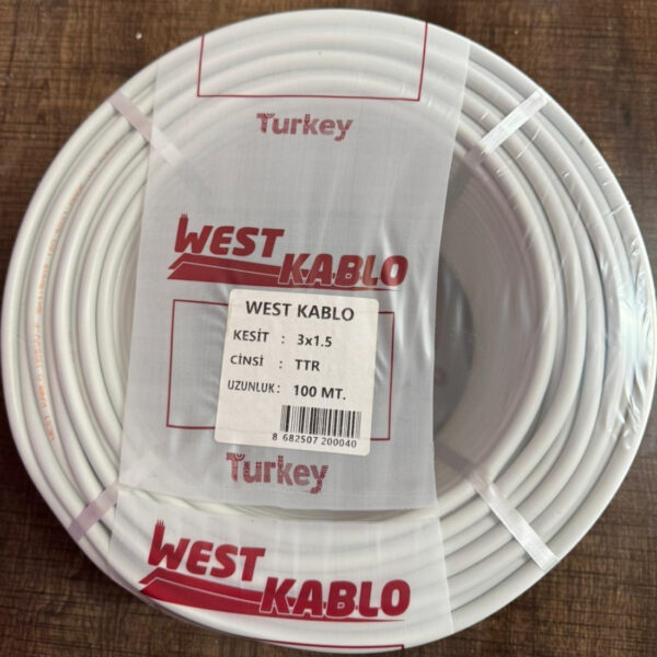 3x1,5 TTR CCA Kablo Beyaz - Görsel 2