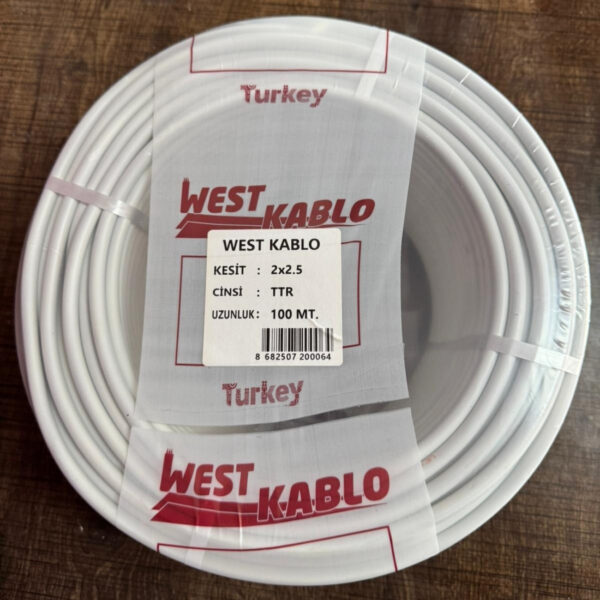 2x2,5 TTR CCA Kablo Beyaz - Görsel 2