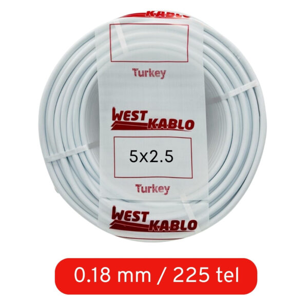 5x2,5 TTR CCA Kablo Beyaz